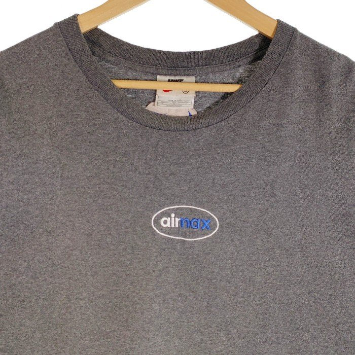 90's NIKE ナイキ airmax エアマックス 刺繡 Tシャツ グレー USA製 Size XL 福生店