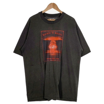 80's~ ROCKIN ’N’ ROLLIN NEVADA TEST SITE ネバダ核実験場 プリントTシャツ ブラック Hanes Size XXL 福生店