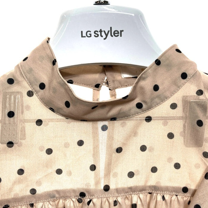 rienda リエンダ フリルショルダードットブラウス ベージュ sizeF 瑞穂店