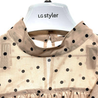 rienda リエンダ フリルショルダードットブラウス ベージュ sizeF 瑞穂店