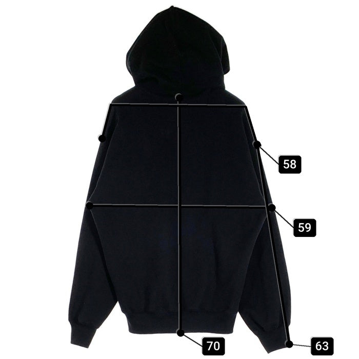 WACKO MARIA ワコマリア HEAVY WEIGHT HOODED SWEAT SHIRT ヘビーウェイト フーディー パーカー プルオーバー ブラック Size L 福生店