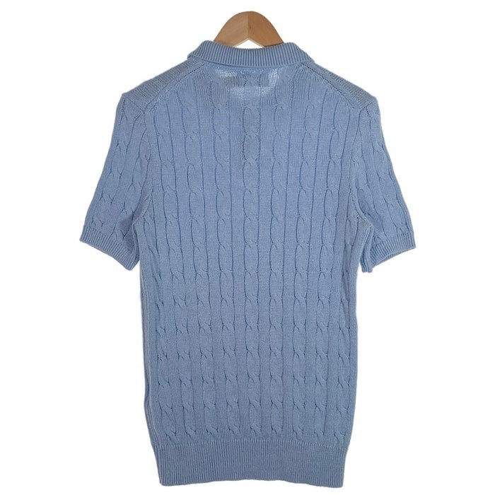 POLO RALPH LAUREN ケーブルニット 半袖 ポロシャツ ライトブルー Size XS 福生店