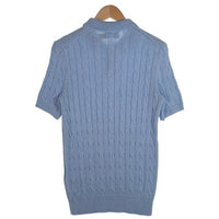 POLO RALPH LAUREN ケーブルニット 半袖 ポロシャツ ライトブルー Size XS 福生店