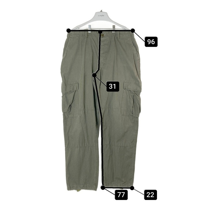 U.S. ARMY USA製 TROUSERS COMBAT カーゴパンツ カーキ sizeL※裾ドローコード変更 瑞穂店