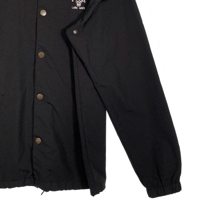 LURK HARD ラークハード ナイロンコーチジャケット ブラック スナップボタン Size M 福生店