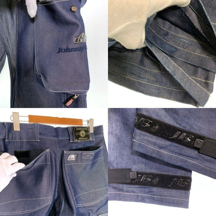 00's Johnny Blaze ジョニーブレイズ Method man メソッドマン WU-TANG CLAN ウータンクラン 光沢 ダブルニー デニム カーゴ  パンツ グレー Size W34 福生店