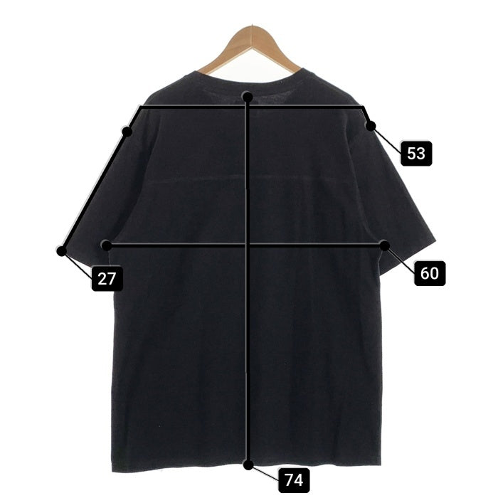 STUSSY ステューシー Reverse Terry Football 刺繡ロゴ フットボールTシャツ ブラック 1140005 Size XL 福生店