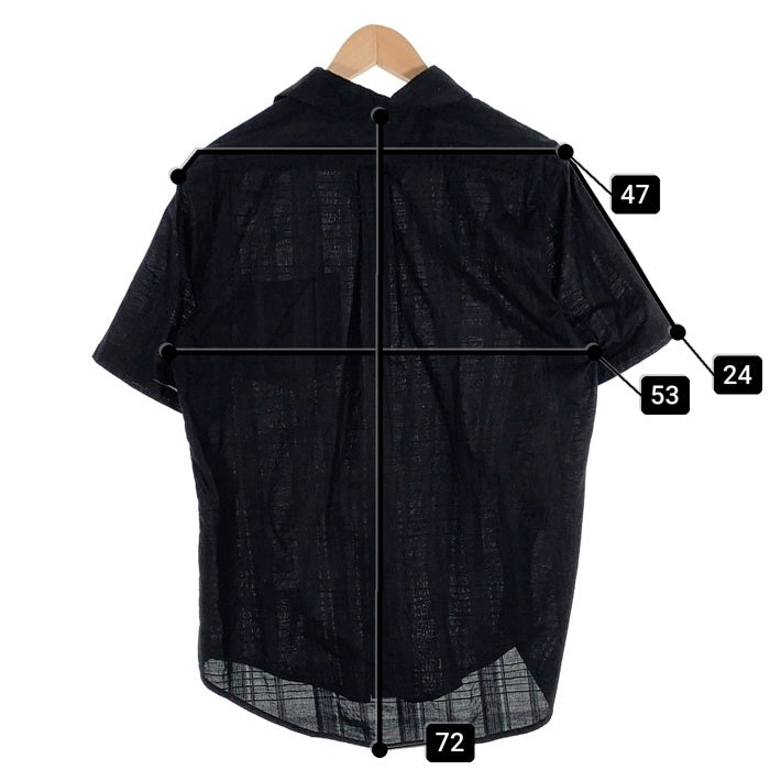 GANGSTERVILLE ギャングスタービル コットン 半袖 チェックシャツ ブラック 同色 GSV-16-SS-31 Size L 福生店