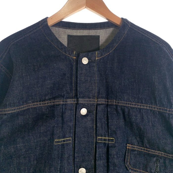 CALEE キャリー 1st TYPE NO COLLAR DENIM JACKET ノーカラー デニムジャケット インディゴ Size L 福生店