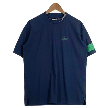 MARK&LONA マークアンドロナ モックネック グラデーションプリント ナイロントップ 半袖 ネイビー MLM-3BｰAA06 ゴルフ Size 48 福生店