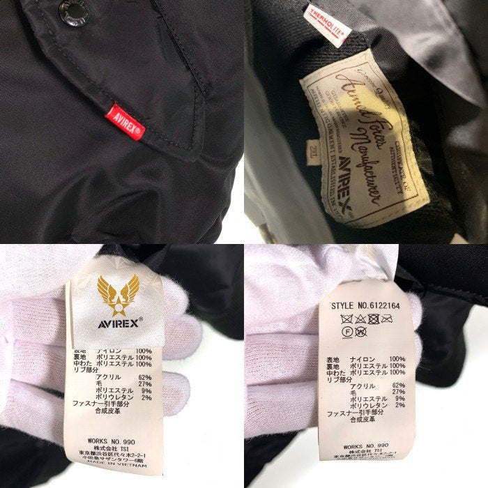 AVIREX アヴィレックス MA-1 リバーシブル ベスト ブラック オレンジ 3122164 Size 2XL 福生店