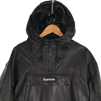 SUPREME シュプリーム 18AW Leather Anorak Jacket レザーアノラック ジャケット 羊革 ブラック Size L 福生店