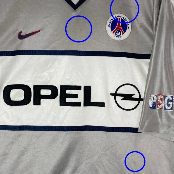 NIKE ナイキ PSG パリサンジェルマン 99/00 アウェイユニフォーム UK製 グレー sizeL 瑞穂店