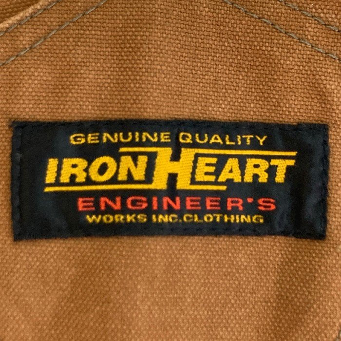 IRON HEART アイアン ハート 21oz ヘビーダック ダブルニー オーバーオール ブラウン sizeW38 瑞穂店