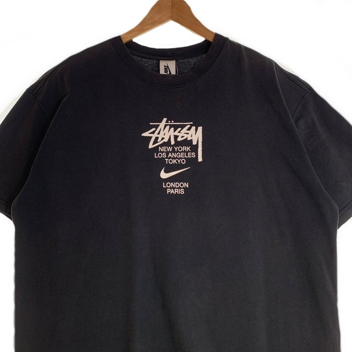 NIKE ナイキ STUSSY ステューシー International Tee 半袖 プリント Tシャツ ブラック DD3342-010 Size L 福生店