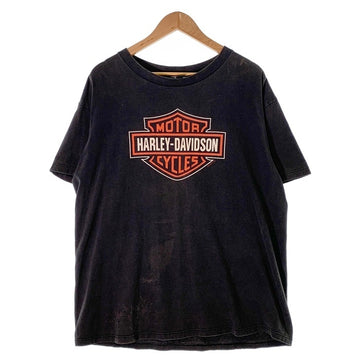 90's~ HARLEY DAVIDSON ハーレーダビッドソン バー&シールド イーグル プリントTシャツ ブラック 1999コピーライト Size XL 福生店