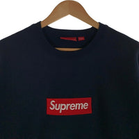 SUPREME シュプリーム 15AW Box Logo Crewneck ボックスロゴ クルーネック スウェットトレーナー ネイビー 赤ボックス Size M 福生店