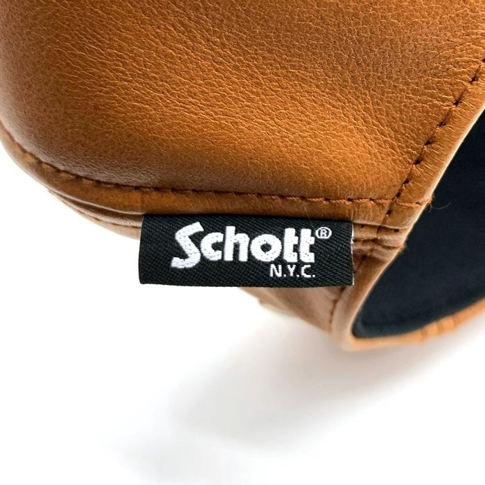 Schott ショット ONE STAR Leather Casquette ワンスター レザーキャスケット ブラウン 福生店