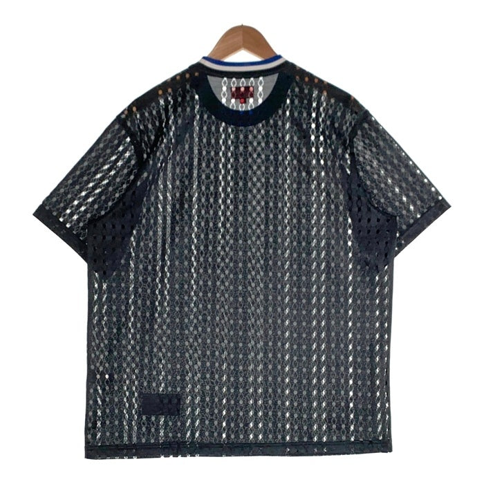 SUPREME シュプリーム 22SS Perforated Stripe Warm Up Top パーフォレーテッド ストライプ ウォームアップ トップ 半袖 ゲームシャツ ブラック Size M 福生店