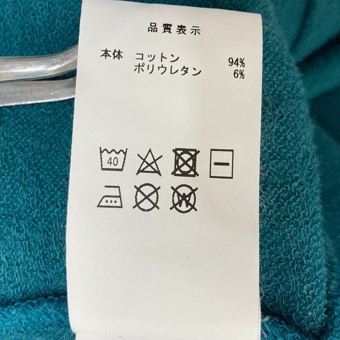 DESCENDANT ディセンダント ロゴ刺繍 裏起毛 タートルネックスウェットトレーナー グリーン size2 瑞穂店