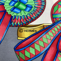 HERMES エルメス スカーフ カレ90 馬のリボン Les Rubans du Cheval グレー 瑞穂店