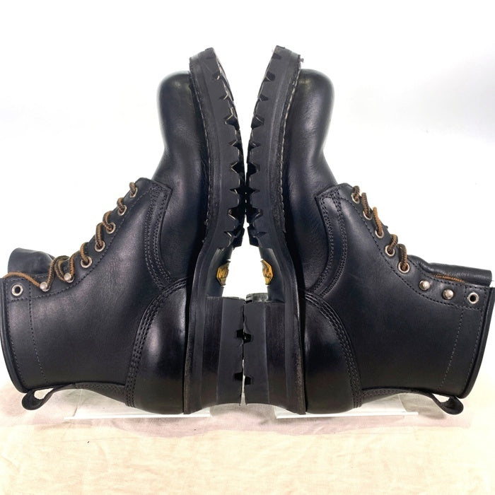 WHITE'S BOOTS ホワイツブーツ Smoke Jumper スモークジャンパー レギュラートゥ レザーブーツ Vibram100 ブラック Size 9 1/2 E (27.5cm) 福生店