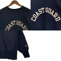 90's Champion チャンピオン COAST GUARD リバースウィーブ クルーネックスウェットトレーナー ネイビー 刺繡タグ Size L 福生店