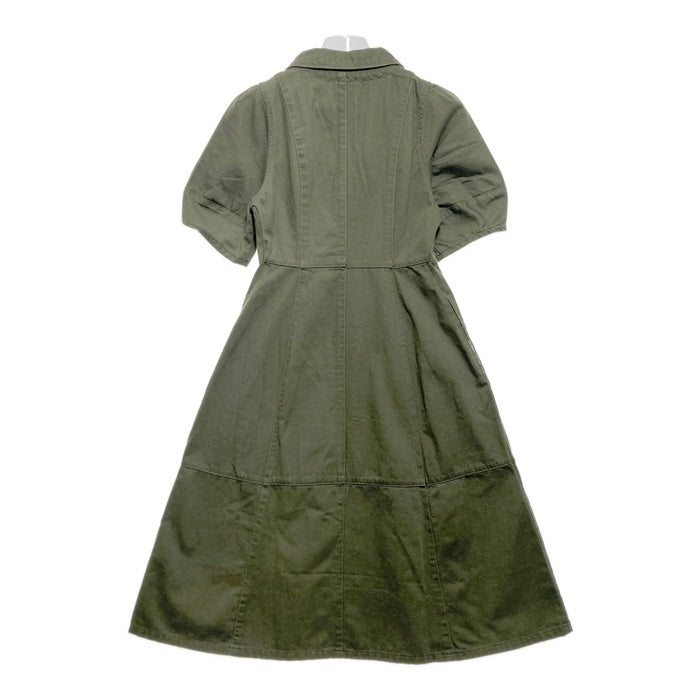 MOUSSY マウジー フロントボタンロングデニムワンピース カーキ Size1 瑞穂店