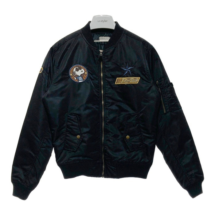 PEANUTS ピーナッツ スヌーピー フライトジャケット  MA-1 ブラック M 瑞穂店
