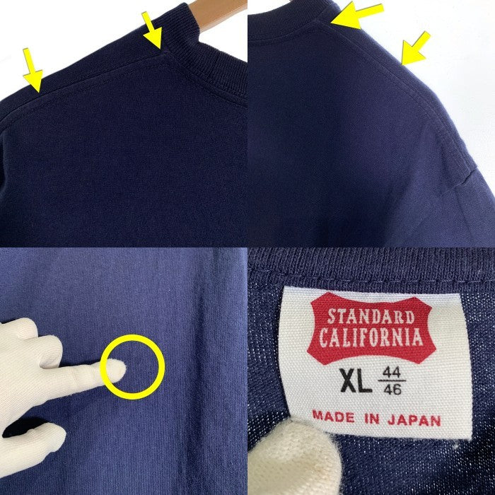 STANDARD CALIFORNIA スタンダードカリフォルニア SD US COTTON LOGO T ロゴプリント Tシャツ ネイビー Size XL 福生店