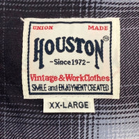 HOUSTON ヒューストン オンブレチェックシャツ レーヨン 長袖 ブラック 41188 Size XXL 瑞穂店