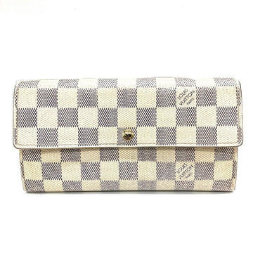 LOUIS VUITTON ルイヴィトン ポルトフォイユサラ 長財布 ダミエアズール N61735 イニシャル入り オフホワイト 瑞穂店