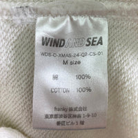 WIND AND SEA ウィンダンシー XMAS RHINE STONE CREW NECK トレーナー ホワイト sizeM 瑞穂店