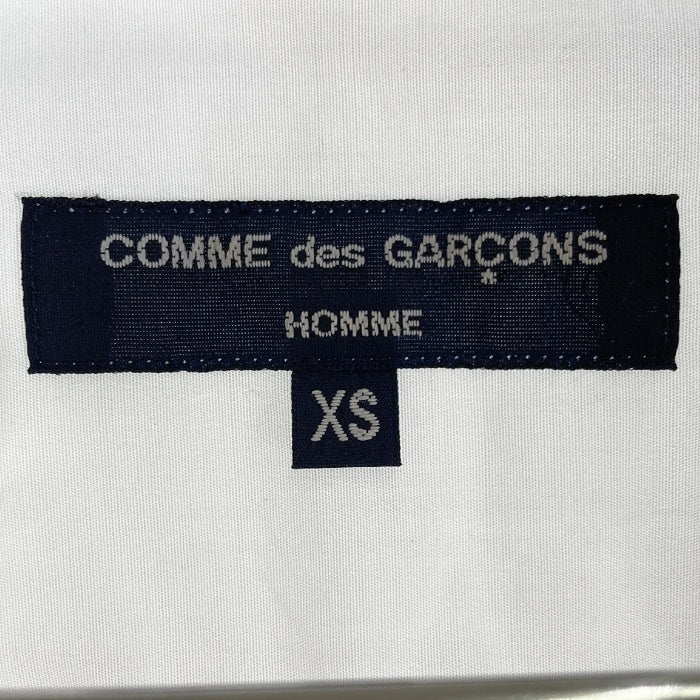 COMME des GARCONS HOMME コムデギャルソンオム HQ-B033 AD2015 ストライプパッチワーク ポケット付き 半袖シャツ ホワイト sizeXS 瑞穂店