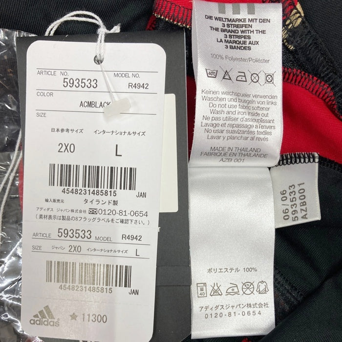 ADIDAS アディダス 593533 ACミラン 06/07 ユニフォーム ホーム 長袖 チャンピオンズリーグ レッド size2XO 瑞穂店