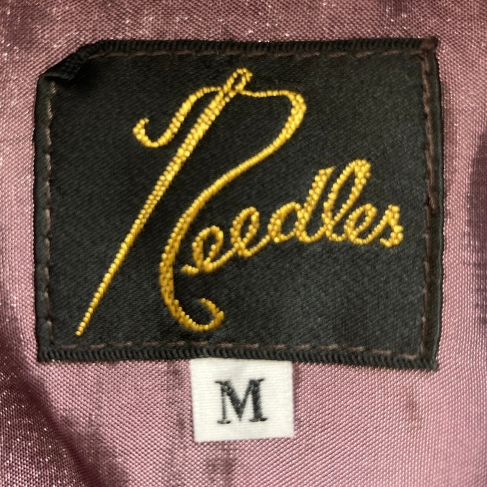 Needles ニードルズ S/S Classic Shirt -R/N Wave Stripe Jq. クラシックシャツ 開襟 半袖 ジャカード ブラウン MR147 Size M 瑞穂店