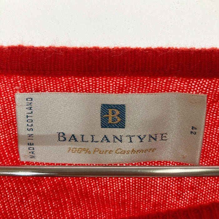 BALLANTYNE バランタイン カシミア クルーネックセーター レッド size42 瑞穂店