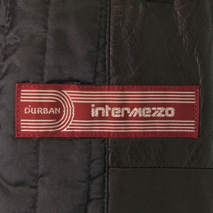 DURBAN INTERMEZZO ダーバン インターメッツォ レザー トレンチコート ブラック ロング 牛革 Size L 福生店