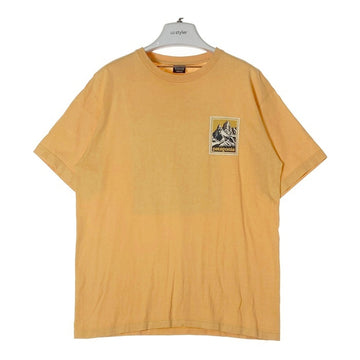 Patagonia パタゴニア 90s USA製 マウンテンロゴ ORGANIC COTTON  Tシャツ 両面プリント イエロー sizeM 瑞穂店