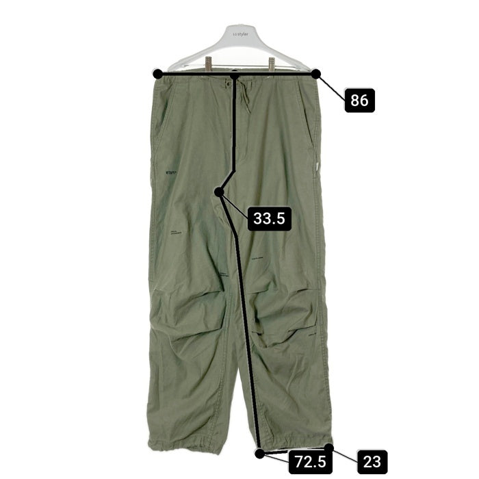 WTAPS ダブルタップス 18AW CAPE/TROUSERS COTTON SATIN 182WVDT-PTM02 ケープ トラウザーズ ブラック カーゴパンツ カーキ size03 瑞穂店