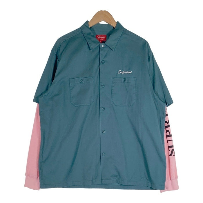 SUPREME シュプリーム 21AW Thermal Work Shirt サーマル ワークシャツ グリーン Size XL 福生店