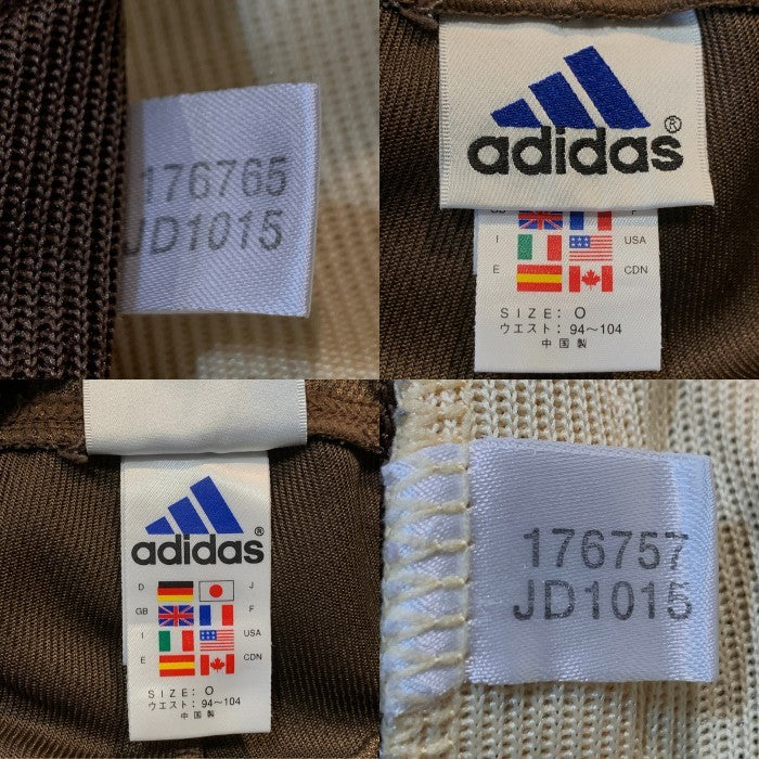 00's adidas アディダス CLIMALITE サイドライン トラックスーツ ジャケット パンツ セット ジャージ ブラウン JD1015 Size JP O 福生店