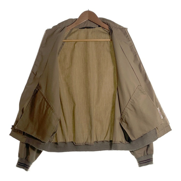 70's Sears シアーズ ジップアップジャケット ベージュ リブ ラグランスリーブ TALONジップ Size L 福生店