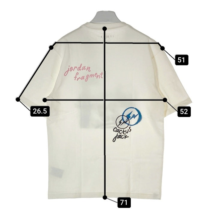 NIKE ナイキ x CACTUS JACK カクタス ジャック x Fragment Design フラグメント デザイン JORDAN BRAND M J TSF SS TEE DJ0619-133 ジョーダン Tシャツ ホワイト sizeS 瑞穂店