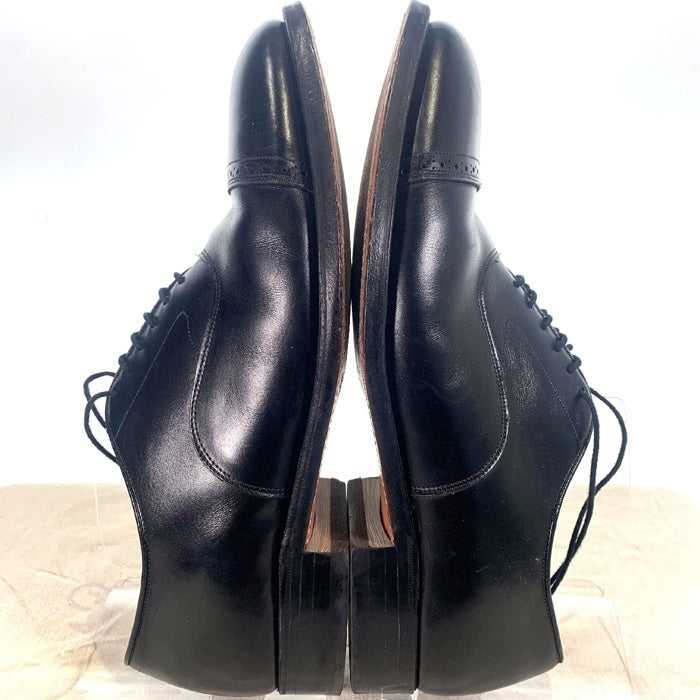 JOHNSTON&MURPHY ジョンストンアンドマーフィー キャップトゥ レザーシューズ ブラック USA製 Size 10C/A 福生店