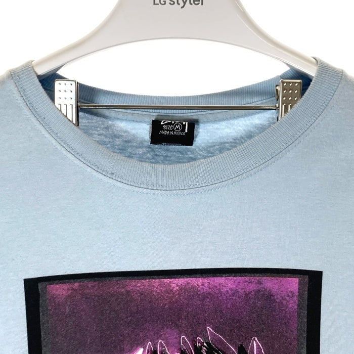 STUSSY ステューシー フラワーフォト 両面プリント Tシャツ ライトブルー sizeM 瑞穂店