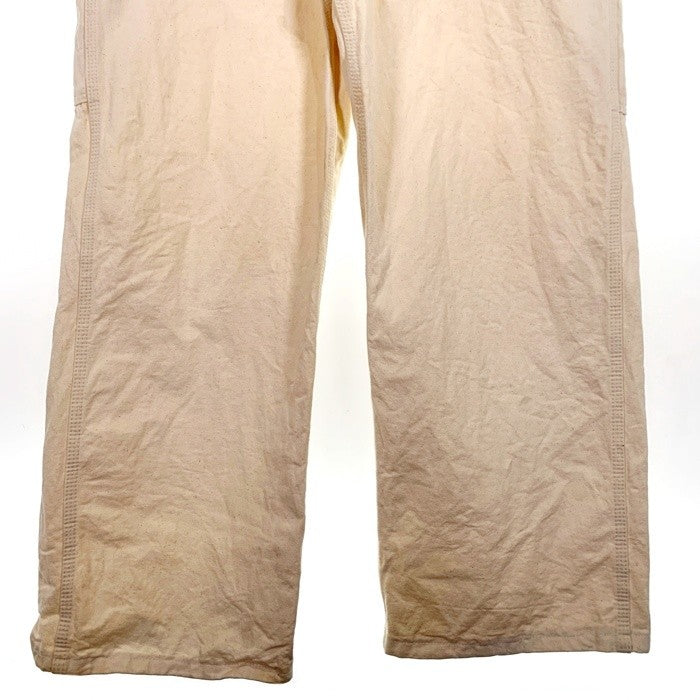 90's Dickies ディッキーズ オーバーオール 生成 アイボリー USA製 Size 34×34 福生店