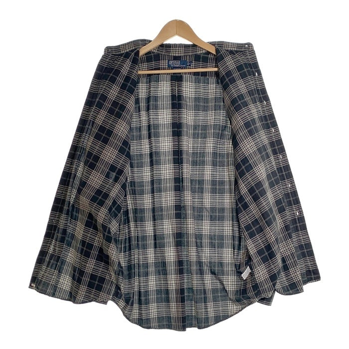 90's Polo by Ralph Lauren ポロラルフローレン BENFORD チェックシャツ ブラック ホワイト Size XXL 福生店