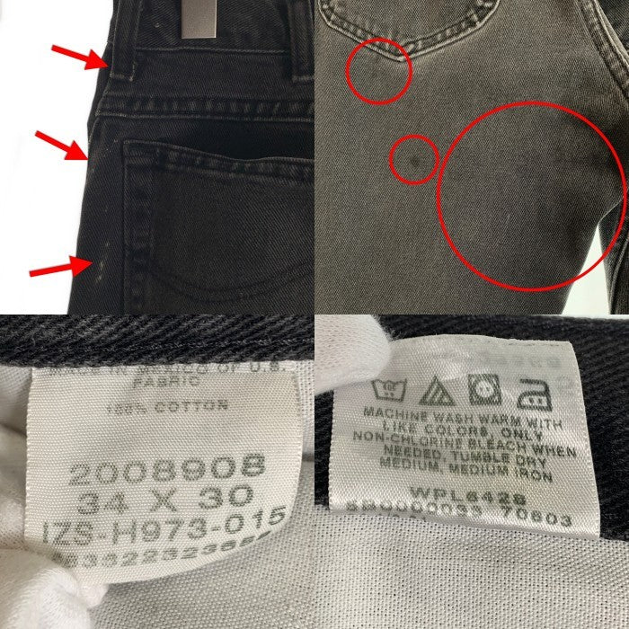90's Lee リー ブラック デニム パンツ ジーンズ テーパード 200-8908 Size 34×30 福生店