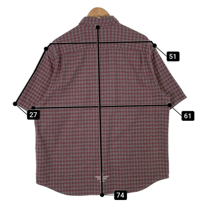 SUPREME シュプリーム 23SS UNDERCOVER アンダーカバー S/S Flannel Shirt ショートスリーブフランネルシャツ グレーチェック Size M 福生店